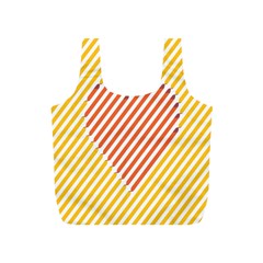 Little Valentine Pink Yellow Full Print Recycle Bags (s) 