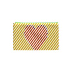Little Valentine Pink Yellow Cosmetic Bag (xs)