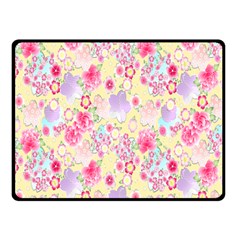 Flower Arrangements Season Floral Pink Purple Star Rose Double Sided Fleece Blanket (small) 