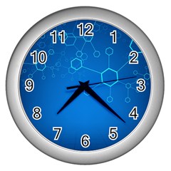 Molecules Classic Medicine Medical Terms Comprehensive Study Medical Blue Wall Clocks (silver) 