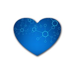 Molecules Classic Medicine Medical Terms Comprehensive Study Medical Blue Heart Coaster (4 Pack) 