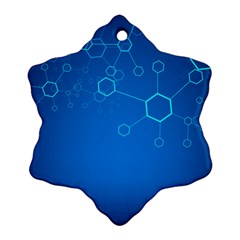 Molecules Classic Medicine Medical Terms Comprehensive Study Medical Blue Snowflake Ornament (two Sides)