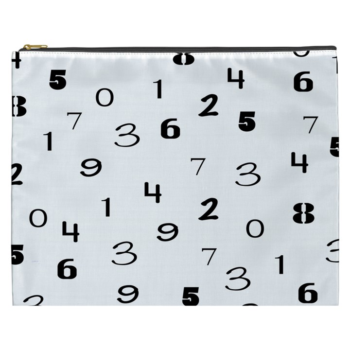 Number Black Cosmetic Bag (XXXL) 