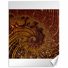 Copper Caramel Swirls Abstract Art Canvas 18  X 24   by Amaryn4rt