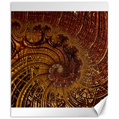 Copper Caramel Swirls Abstract Art Canvas 20  X 24   by Amaryn4rt