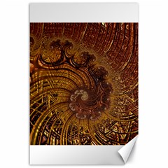 Copper Caramel Swirls Abstract Art Canvas 24  X 36  by Amaryn4rt