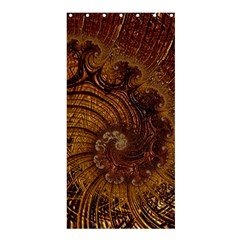 Copper Caramel Swirls Abstract Art Shower Curtain 36  X 72  (stall)  by Amaryn4rt