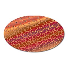 Line Dancing Gold Purple Oval Magnet