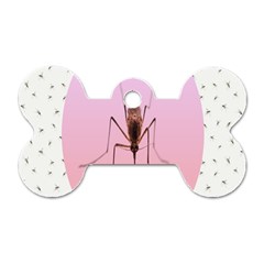 Mosquito Pink Insect Blood Dog Tag Bone (one Side) by Alisyart