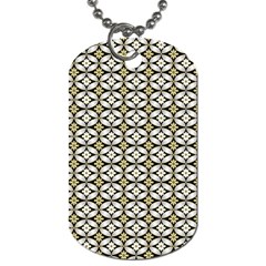 Flower Floral Chevrpn Wave Sunflower Rose Grey Yellow Dog Tag (two Sides)