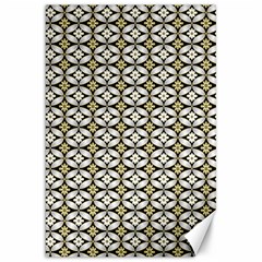 Flower Floral Chevrpn Wave Sunflower Rose Grey Yellow Canvas 20  X 30  