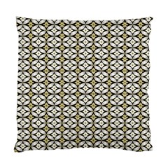 Flower Floral Chevrpn Wave Sunflower Rose Grey Yellow Standard Cushion Case (two Sides)