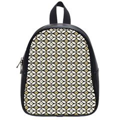 Flower Floral Chevrpn Wave Sunflower Rose Grey Yellow School Bags (small) 