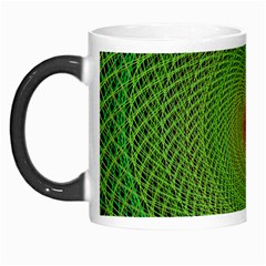 Green Fractal Simple Wire String Morph Mugs by Amaryn4rt