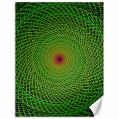 Green Fractal Simple Wire String Canvas 12  X 16   by Amaryn4rt