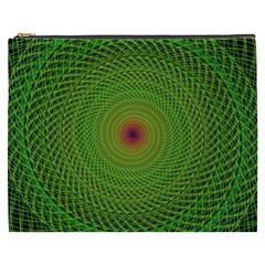 Green Fractal Simple Wire String Cosmetic Bag (xxxl)  by Amaryn4rt