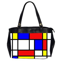 Mondrian Red Blue Yellow Office Handbags (2 Sides)  by Amaryn4rt