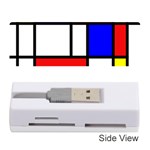 Mondrian Red Blue Yellow Memory Card Reader (Stick)  Front