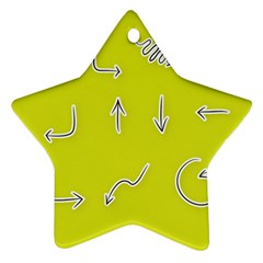 Arrow Line Sign Circle Flat Curve Star Ornament (two Sides) by Amaryn4rt