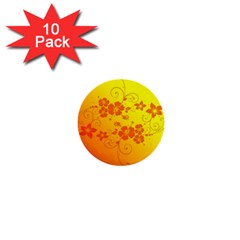 Flowers Floral Design Flora Yellow 1  Mini Buttons (10 pack) 