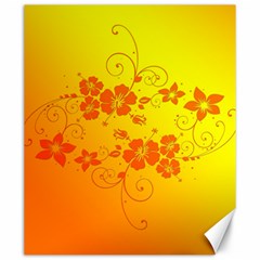 Flowers Floral Design Flora Yellow Canvas 20  x 24  