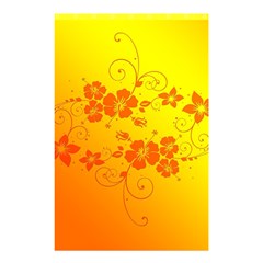 Flowers Floral Design Flora Yellow Shower Curtain 48  x 72  (Small) 