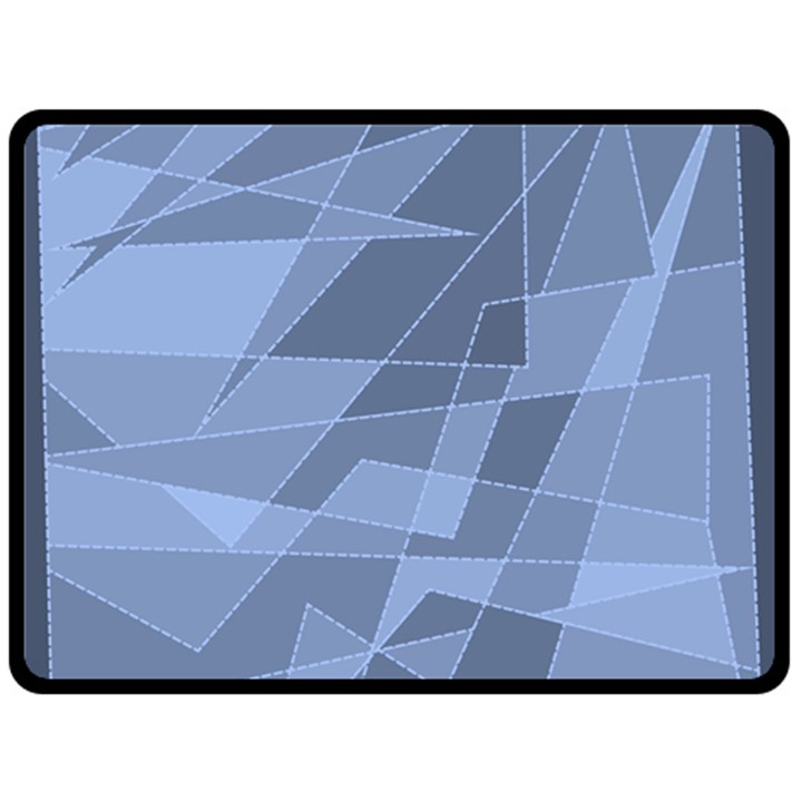 Lines Shapes Pattern Web Creative Double Sided Fleece Blanket (Large) 