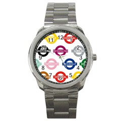 Underground Signs Tube Signs Sport Metal Watch by Amaryn4rt