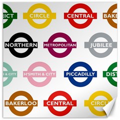 Underground Signs Tube Signs Canvas 20  X 20   by Amaryn4rt