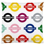 Underground Signs Tube Signs Large Flano Cushion Case (One Side) Front