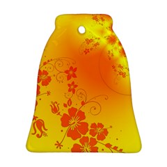 Flowers Floral Design Flora Yellow Ornament (bell) by Amaryn4rt
