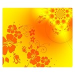 Flowers Floral Design Flora Yellow Double Sided Flano Blanket (Small)  50 x40  Blanket Back