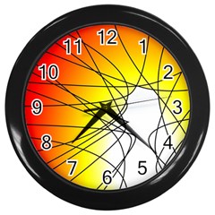 Spirituality Man Origin Lines Wall Clocks (black) by Amaryn4rt