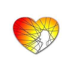 Spirituality Man Origin Lines Heart Coaster (4 Pack)  by Amaryn4rt