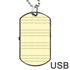 Background Pattern Lines Dog Tag Usb Flash (two Sides)