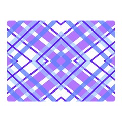 Geometric Plaid Pale Purple Blue Double Sided Flano Blanket (mini)  by Amaryn4rt