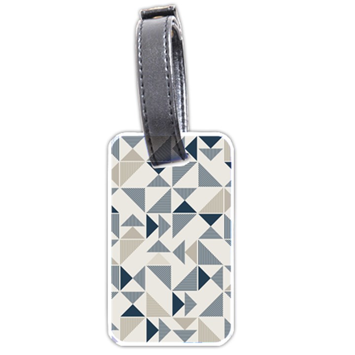 Geometric Triangle Modern Mosaic Luggage Tags (One Side) 