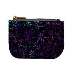 Retro Flower Pattern Design Batik Mini Coin Purses by Amaryn4rt