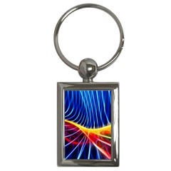 Color Colorful Wave Abstract Key Chains (rectangle)  by Amaryn4rt