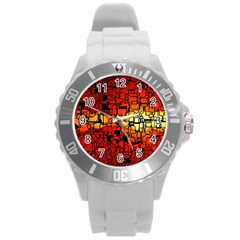 Board Conductors Circuits Round Plastic Sport Watch (l) by Amaryn4rt