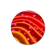 Bokeh Lines Wave Points Swing Magnet 3  (round) by Amaryn4rt