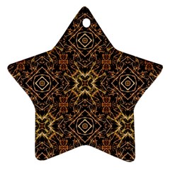 Tribal Geometric Print Ornament (Star)