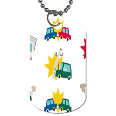 Accident Crash Car Cat Animals Dog Tag (one Side) by Alisyart