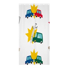 Accident Crash Car Cat Animals Shower Curtain 36  X 72  (stall) 