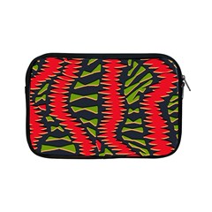 African Fabric Red Green Apple Ipad Mini Zipper Cases