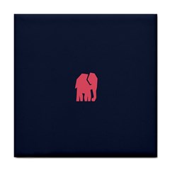Animals Elephant Pink Blue Tile Coasters
