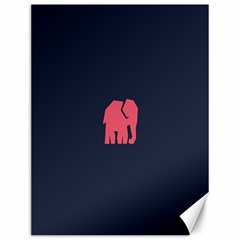 Animals Elephant Pink Blue Canvas 12  X 16   by Alisyart