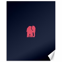 Animals Elephant Pink Blue Canvas 16  X 20   by Alisyart