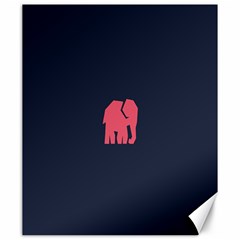 Animals Elephant Pink Blue Canvas 20  X 24   by Alisyart