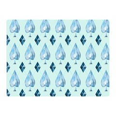 Ace Hibiscus Blue Diamond Plaid Triangle Double Sided Flano Blanket (mini)  by Alisyart